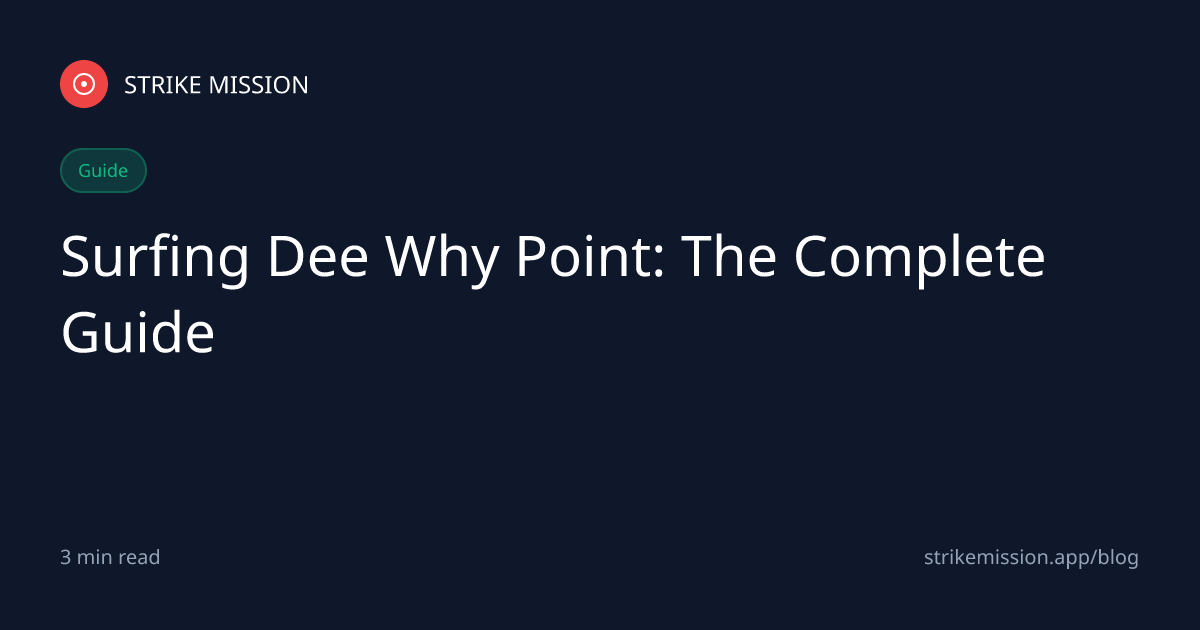 Surfing Dee Why Point: The Complete Guide - Strike Mission Blog